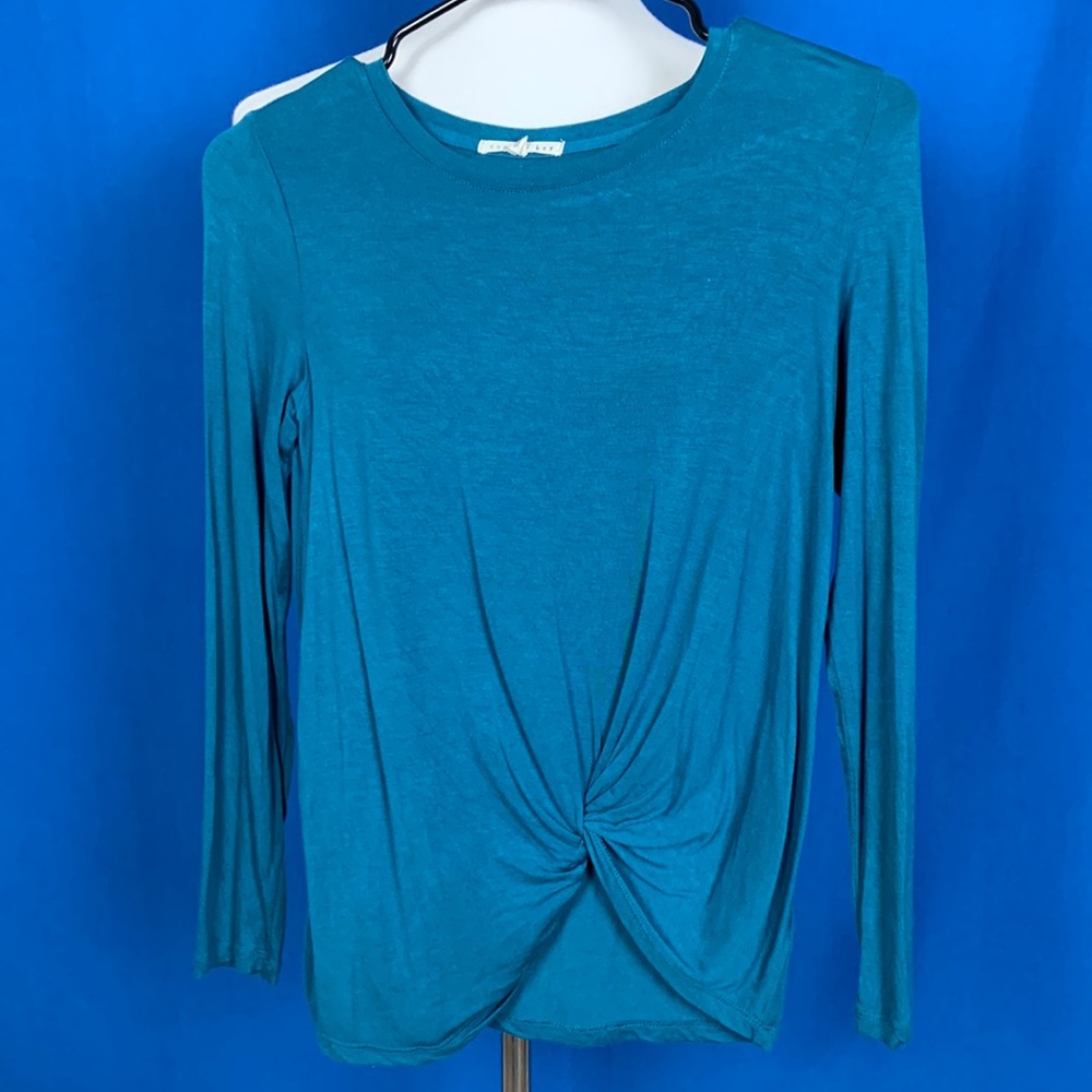 Copper Key teal LS top w twisted waist